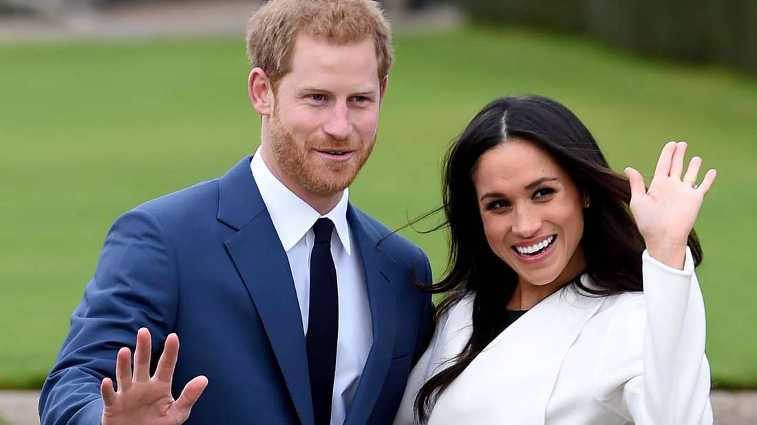 Prinz Harry und Meghan Markle verkünden im Garten des Kensington Palastes ihre Verlobung.