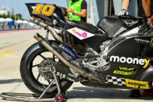 Detalle de la motocicleta de Luca Marini, VR46 Racing Team