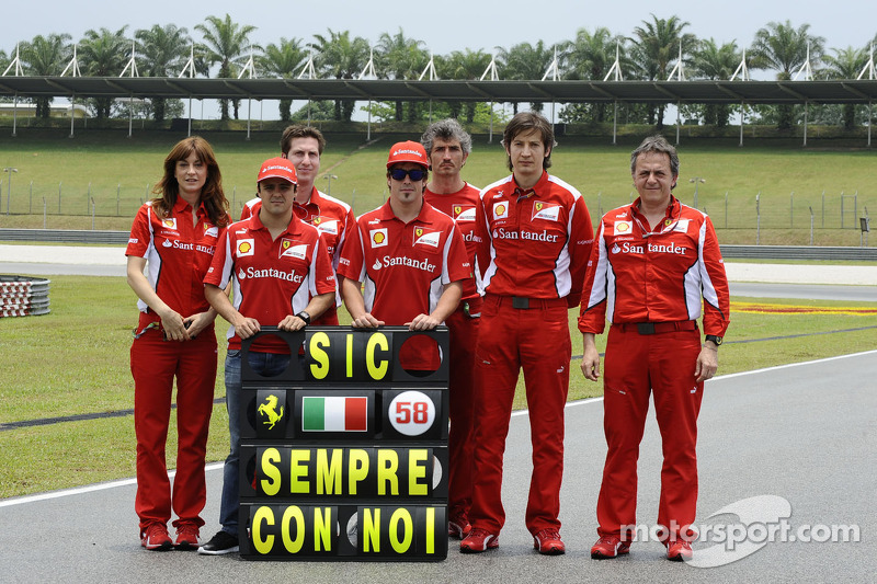 Homenaje de Ferrari y de la F1 a Marco en Malasia