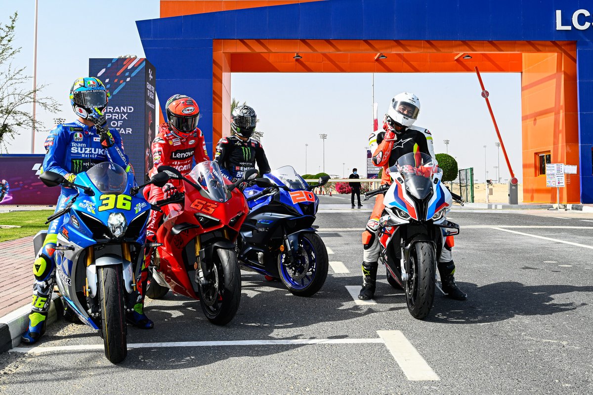 Joan Mir, Team Suzuki MotoGP, Francesco Bagnaia, Ducati Team, Cafú, ex futbolista profesional, Fabio Quartararo, Yamaha Factory Racing