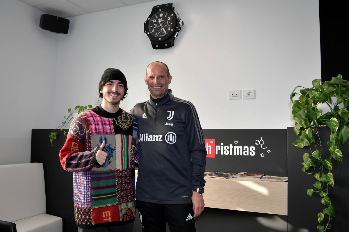 Allenatore della Juventus Massimiliano Allegri incontra Francesco Bagnaia