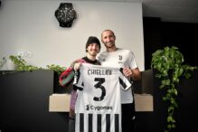 Calciatore della Juventus Giorgio Chiellini incontra Francesco Bagnaia
